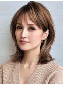白髪ぼかし脱白髪染めロングレイヤー30代40代50代60代