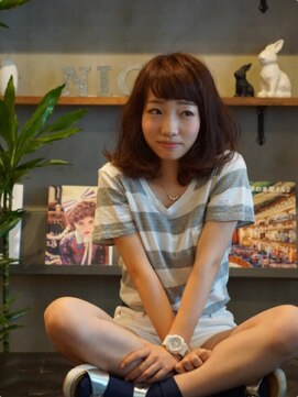 ニコ(NICO.) ミディアムラフスタイル/ラベンダーカラー