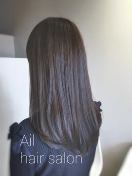 エイル(Ail) Ail Style シルバーブルージュ 黒髪 ストレート