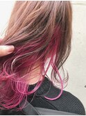 インナーカラー☆ビビットピンク♪
