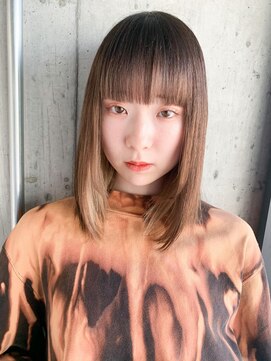 ノラジャーニー(NORA Journey) 【佐藤】ブランドベージュのインナーカラーミディ