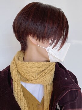 モリオフロムロンドン 原宿本店(morio from London) 【morio 原宿】大人ハンサムショート　前下がり　オレンジ