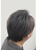 シルバー系メッシュ×束感ショート爽やかツーブロックマッシュ