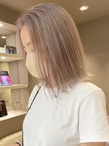 ベレーザ 渋谷(BELEZA)&nbsp;ba1676プラチナカラーホワイトミルクティーコリアンスタイルボブ