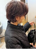『真通知弘』カジュアルショートにクリッとパーマで可愛く
