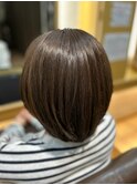 ショートボブ/ベージュカラー