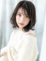 ドクターズ サロン ラブ(Dr's Salon LAB)&nbsp;大人可愛いミストバング黒髪外ハネボブウルフc古河20代30代40代