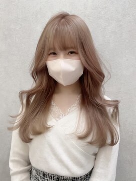 ロンド レア 天神大名店(Lond Le’a) ミディアムヘアデザインカラーフェイスフレーミング暗めカラー