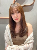 ロンド エスポワール 錦糸町(Lond espoir)&nbsp;〇韓国前髪ザクザクレイヤーピンクベージュシースルーバング