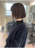 パープルグレージュ×ボブ