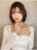 切りっぱなしボブ 美髪 似合わせカット くびれボブ M20240107