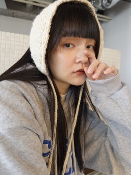 ディッセンバー 神宮前(December) ワイドバング/レイヤーロング/パッツン前髪/パープルブラック