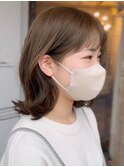 ブリーチ無しで出来る自然なグレージュカラー♪透明感カラー