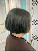 【ミニボブ/モスグリーン/オリーブグリーン】20代30代40代50代