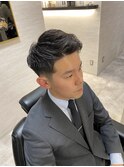 アップバング　ビジネスショート　メンズ/バーバー/理容室