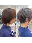 ひし形ショート/前下がりショート/絶壁解消30代/40代【橋本】