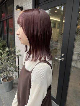 オンドバイサク(ondo by Saku) 暖色カラー/レッドカラー/ブリーチ無しカラー/ボブ/20代
