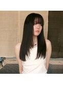 【簡単ヘアセット叶います！】韓国風トレンドストレートスタイル