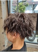 大きめウェーブ感の刈り上げツイストスパイラルパーマ！！