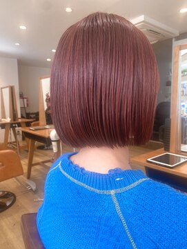 モッズヘア 青葉台店 ぱつっとチェリーレッドBOB