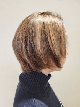 松本平太郎美容室 国立店 50代60代70代×グラデーションボブ×イノアカラー×ハイライト