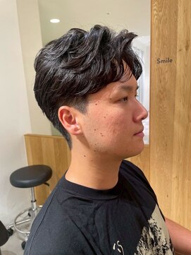 オルカ(ORCA) men's/メンズ/刈り上/げセンターパート/ダウンパーマ/新宿