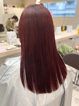 シュク 高円寺(SYUK) レッド/ブラウン/ブリーチなし/髪質改善【SYUK高円寺】kanna
