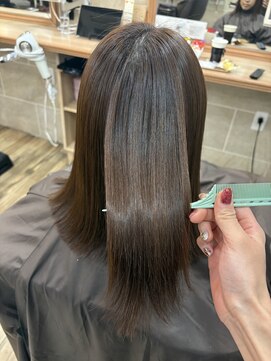 酸性縮毛矯正×ミディアムボブ/ Tink横浜　亀田実花