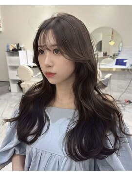 シェノン サントル(CHAINON CENTRE) 梅田/黒髪/クラゲヘアー/オリーブグレー/小顔/ココアベージュ