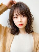 透明感髪質改善カラー◎くびれ小顔ココアブラウン夏カラー