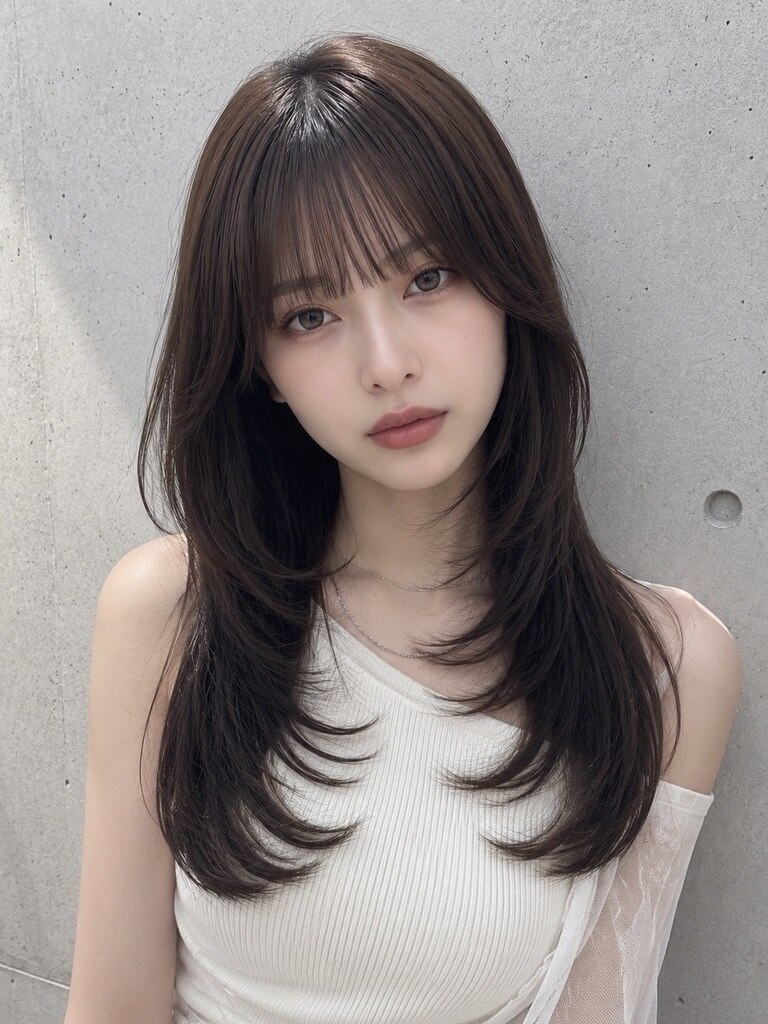 2026年秋】ぱっつん前髪 ロングの髪型・ヘアアレンジ｜人気順