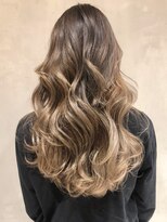 アルバム 新宿(ALBUM SHINJUKU)&nbsp;ホワイトベージュグラデーション_セミウェットウェーブ_ba271611