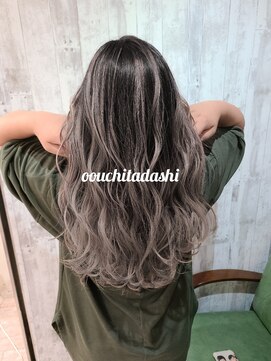 シェリー(cherie) ブリーチ二回☆コントラストバレイヤージュ☆モーブグレージュ