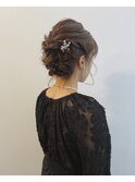 編み込みふんわりシニヨン♪/ヘアアレンジ