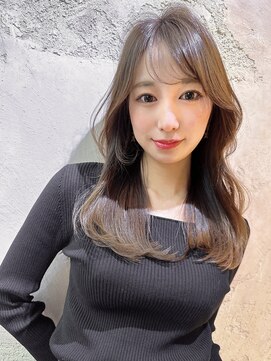 ロンドローズ 名古屋(Lond damaskRose) チョコレート 切りっぱなし イヤリングカラー 韓国ヘア 顔周り