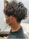 波巻きスパイラルパーマメンズマッシュツイストスパイラルパーマ