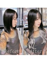あるじゃんすー 池袋店 ホワイトシルバー#シールエクステ#韓国#インナーカラー#