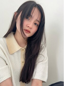 ハニーシブヤ(HONEY shibuya) フェイスレイヤー　地毛風グレージュ　暗髪　シアーカラー