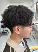 波巻きパーマツイストスパイラルパーマメンズマッシュパーマ