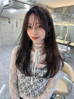 サイン 渋谷(SIGN)&nbsp;ザクザクレイヤーカット巻き方簡単ミディアムロング韓国表参道