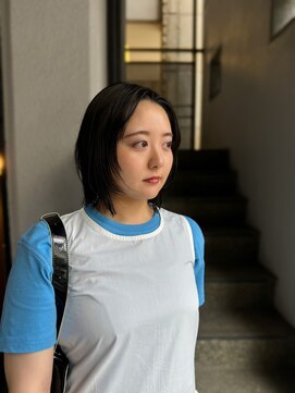 テテ ニコ(tete nico) 【大前晴奈】透け感のあるグレージュ×レイヤーボブ