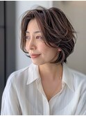 こなれミディ/白髪ぼかしハイライト 40代/50代/60代