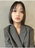 【PARK】切りっぱなしぷつっとボブ×ワンレングレージュ