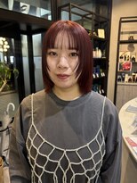 コレットヘアー ザモリオカ(Colette HAIR the MORIOKA)&nbsp;レイヤーボブ×ローズレッド
