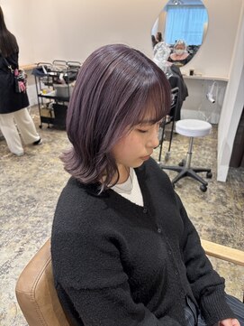 ユッカ 梅田(YUCCA) 【YUCCA】大人可愛い/ミディアム/lavender greige