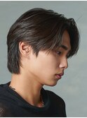 センターパート/ニュアンスパーマ/韓国/フェーザーパーマ/眉毛