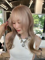 ペレ アネックス 大阪梅田茶屋町店(PELE ANNEX)&nbsp;くびれヘア/アプリコットオレンジ/ハイライトカラー/梅田