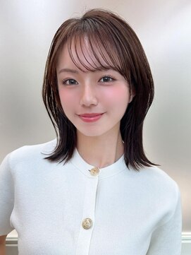 アフロート エル 大阪(AFLOAT L) 暗髪も出せるこなれ感!フェイスレイヤー×ナチュラルセミロング