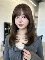 ガーデントウキョウ(GARDEN Tokyo)&nbsp;ミディアムレイヤー/マロンブラウン/前髪顔周り/小顔カット