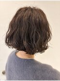50代波ウェーブパーマエアリーカールエアリーボブパーマボブ